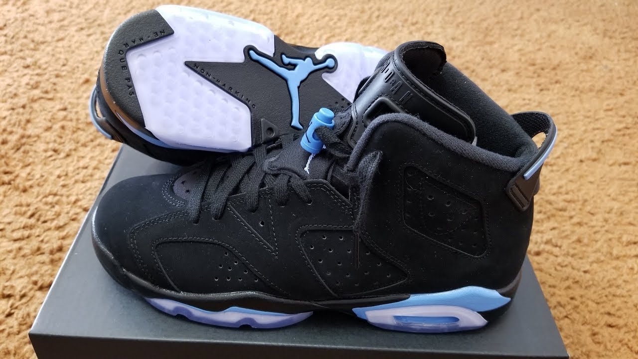 jordan 6 unc on feet