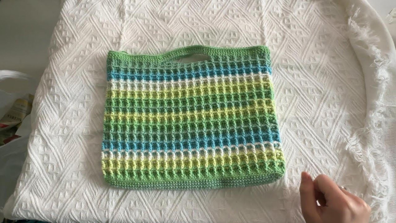 How to Crochet a Waffle Stitch Crossbody Tote Bag | Beginner-Friendly Crochet Tutorial (Part I)