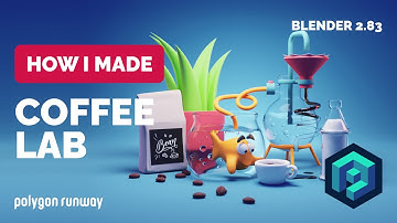 Coffee Lab Illustration in Blender 2.83 - 3D Modeling Process