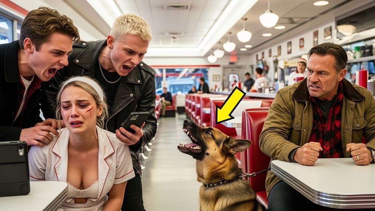 “BEND DOWN, SL*T.” They Filmed a Prank on Rookie Waitress— Until the Veteran’s K9 Snatched the Phone