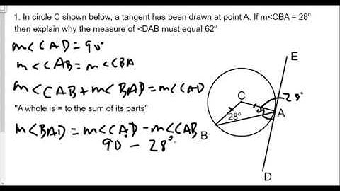 Tangents and Secants Proofs and Problems Lesson 22 HW Review Part 1