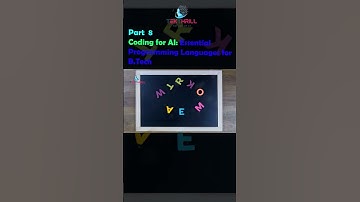 Coding for AI: Essential Programming Languages for B.Tech! Part 8 #ai #viral #trending #aiinindia