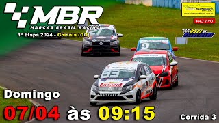 🔴 MARCAS BRASIL RACING | Corrida 3 | 1ª Etapa 2024 | Goiânia (GO) | Ao Vivo