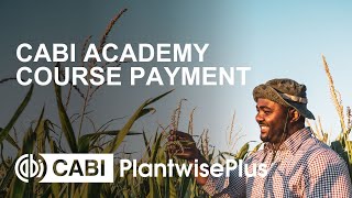 How to pay for a course on CABI Academy