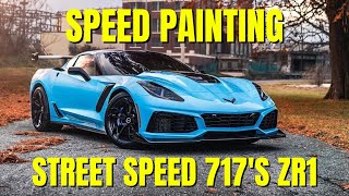 Speed Painting YouTubers' Cars - Street Speed 717's C7 Chevy Corvette ZR1