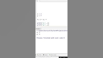 swap two variables in Python simple trick #Shorts