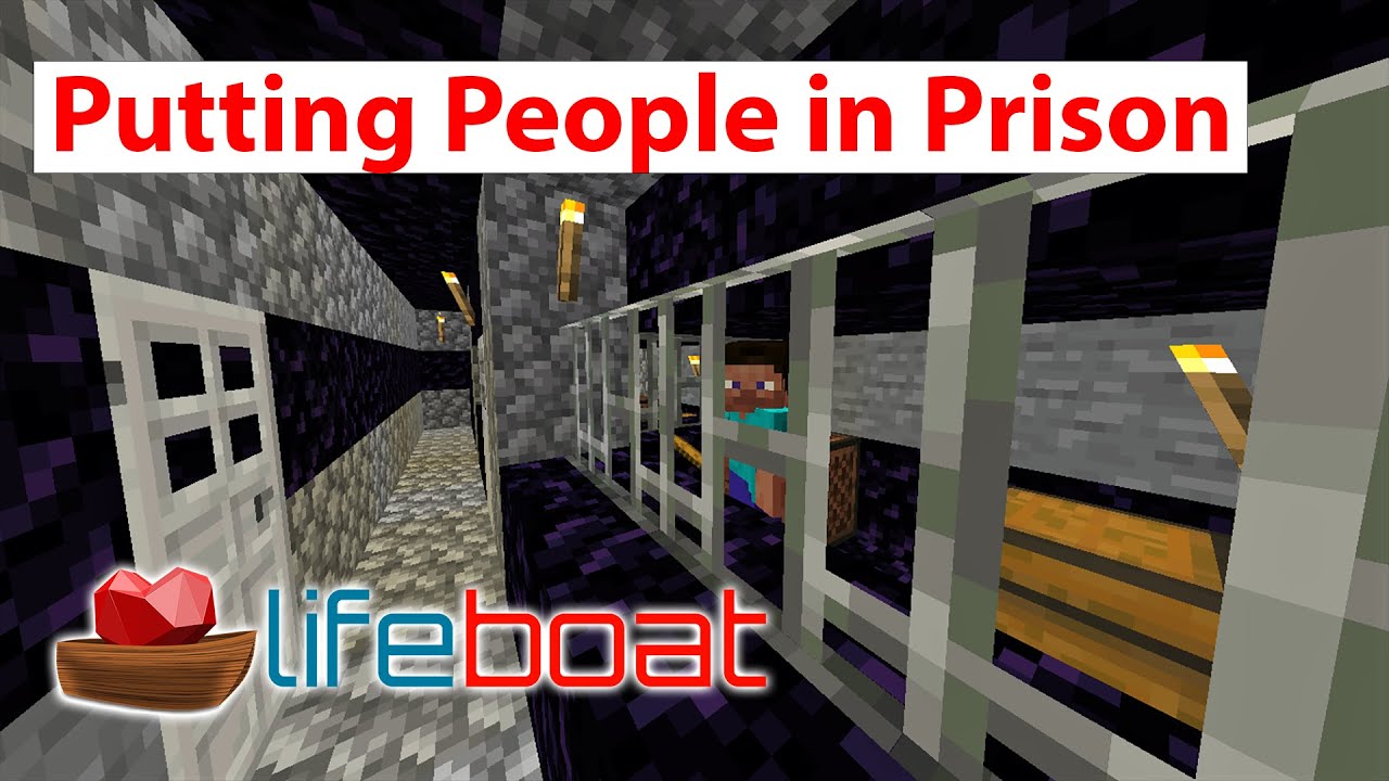 Making a Prison on Lifeboat Survival Mode YouTube