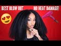 Blowout Natural Hair NO HEAT DAMAGE |BEST Method Type 4 Hair