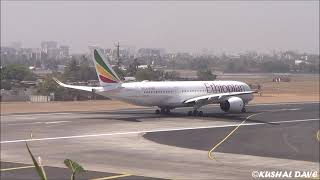 Airbus A350 vs Boeing 777 | Air India vs Ethiopian Airlines -Plane Spotting at Mumbai Airport
