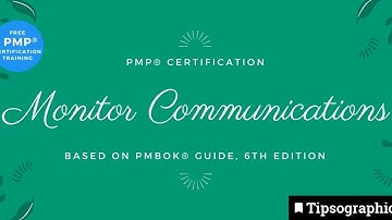 PMP® Exam Prep: MONITOR COMMUNICATIONS 🡆 http://bit.ly/2MjiX1S