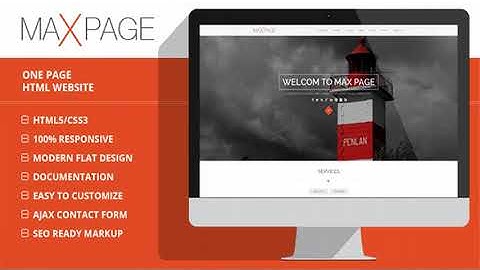 Maxpage - One Page HTML5 Template | Themeforest Website Templates and Themes