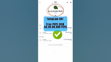 Free PEPE Coin earning telegram bot 2025 #airdrop #shorts #telegram