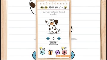 #Braintest game level 180 how many dots are there Walkthrough