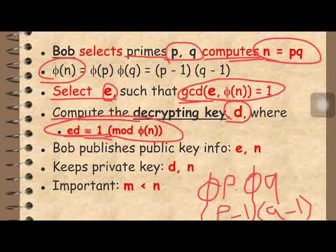 المحاضرة الثامنة سكيورتي Public Key Cryptography , RSA algorithm - YouTube