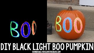 How To Black Light BOO Pumpkin
