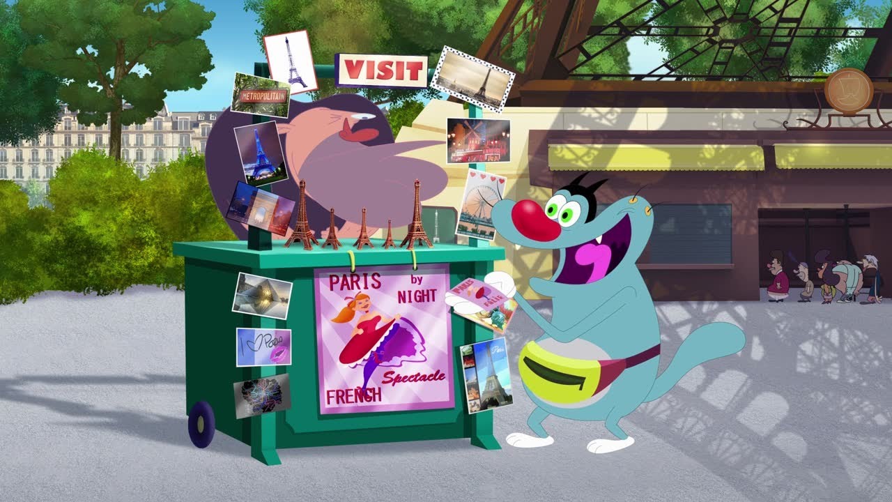 Oggy và những chú gián tinh nghịch | Oggy đến Paris |  Oggy Goes to Paris | phim hoạt hình