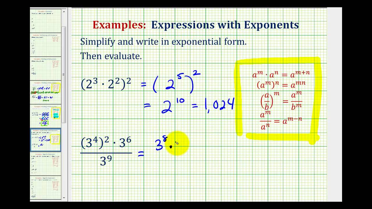 Ex 21: Simplify Exponential Expressions - Positive Exponents Only