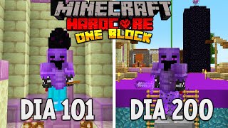 Sobreviví 200 DÍAS en un ONE BLOCK hardcore!🟫☠ by Enderkray 659,351 views 1 year ago 33 minutes