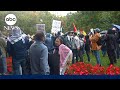 Demonstrators gather outside White House