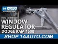 How to Replace Window Regulator 1994-2002 Dodge Ram 1500