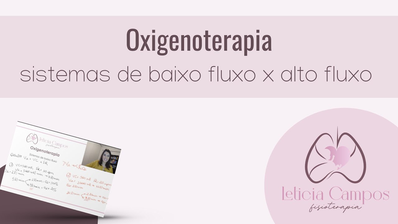 São Exemplos De Sistemas De Baixo Fluxo Em Oxigenoterapia