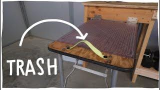 My car broke down...but I also built a cool table from trash