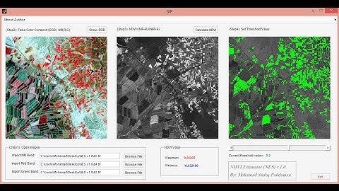 Satellite Images Processing with Matlab   NDVI Estimator NES v1 0 by Matlab GUI