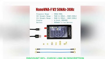 3G S-A-A-2 NanoVNA V2 Vector Network Analyzer Digital Nano VNA Tester MF HF VHF UHF USB Logic Antenn