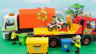 Playmobil City Life Vehicles, Tow Truck and Recycling Truck - Motion Movie - YouTube