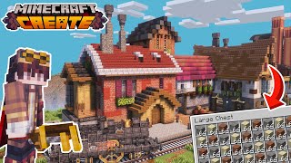 I Built a BUILDING FACTORY using Minecraft Create Mod