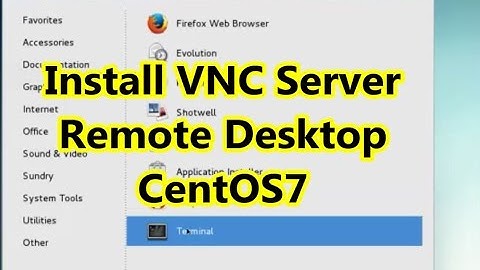 VNC server install CentOS 7 RHEL 7