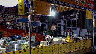 새벽 5시, 시장의 불을 밝히는 국숫집 (잔치국수, 비빔국수, 칼국수, 쫄면) noodles / korean street food