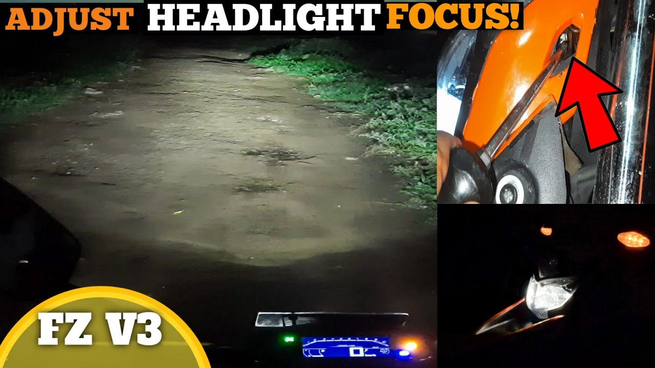 💡how to adjust headlight focuslow beam problemfz v3 headlight