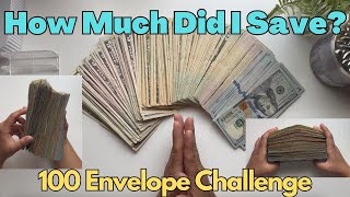 Unstuffing My 100 Envelope Challenge  How Much Did I Save? #100envelopechallenge #cashstuffing