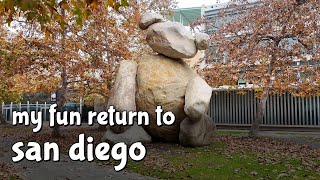 My Super Fun Return to San Diego · Cat In The Hat & Boulder Bear Sculptures, Little Italy