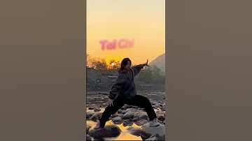 Tai Chi girl, her movements are more beautiful than the scenery. #kungfu #taichi