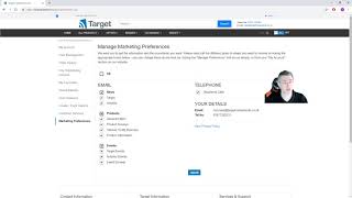 Welcome to the new Target Components Website pt11 - Marketing Preferences