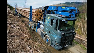 🌲*SCANIA-Clip* • Scania R540 • LoggingTruck • Timbertruck • Mause Holz-Transporte • Action • Part-2🌲