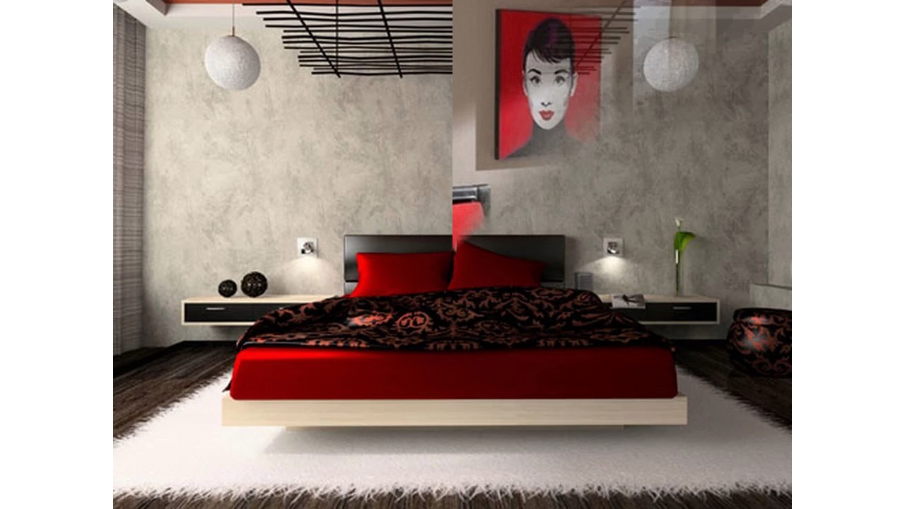 Ideas de dormitorio negro y rojo - YouTube