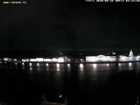 LIVE CAMERA Neva River Панорама реки Невы разводные мосты Санкт-Петербург