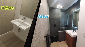 Remodeling a Half Bath into Full Bath - Modern design