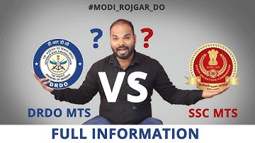 DRDO MTS VS SSC MTS | Eligibility | Exam Pattern |Salary | Full Information
