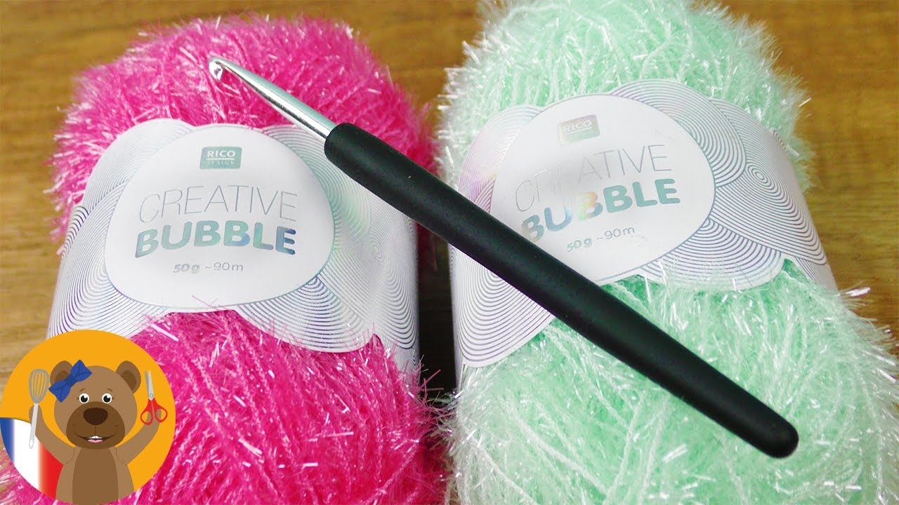 Test en Live Creative Bubble! Fil pour éponge | Idée de tricot pour l