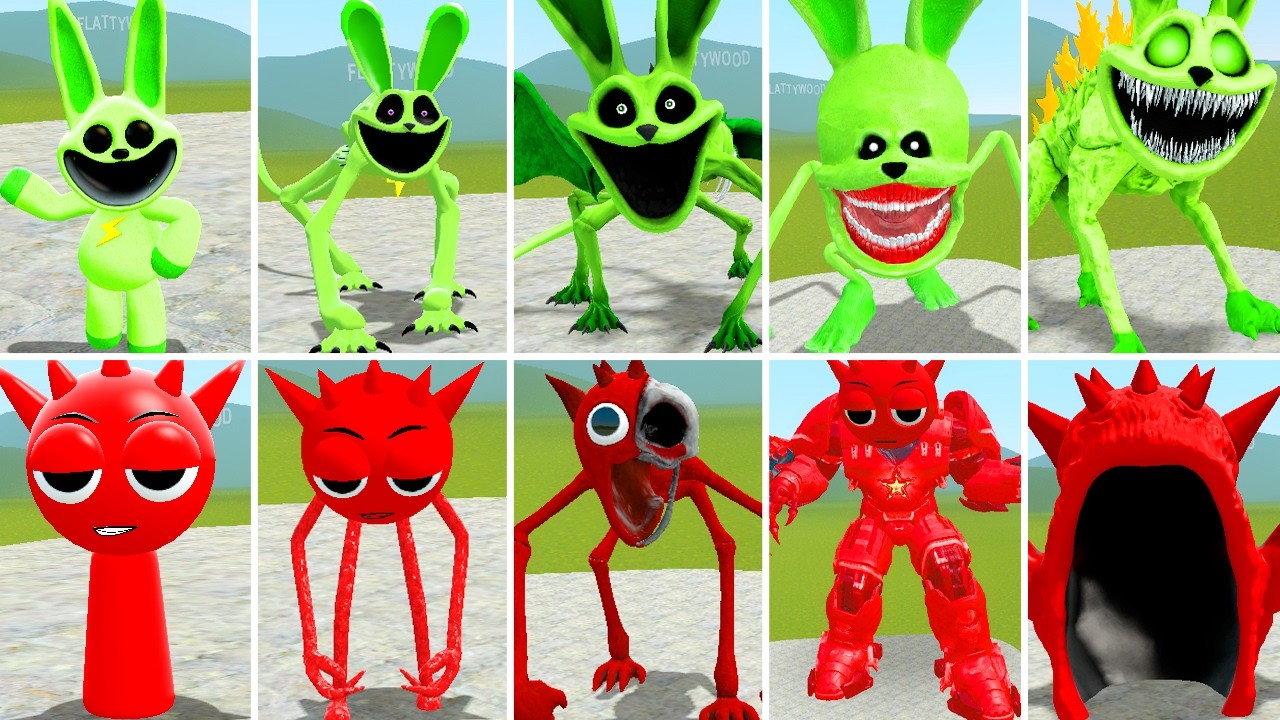 ALL NEW ZOOCHOSIS RABBIT TAPES 1-5 VS ALL RADDY POPPY PLAYTIME CHAPTER 5 MECHATITAN ? in Garrysmod,.