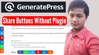 Full How to Create Social Sharing Buttons in GeneratePress without Plugin Guide
