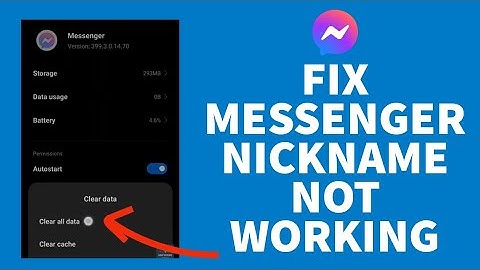 How To Fix Messenger Nickname Bug (2023)