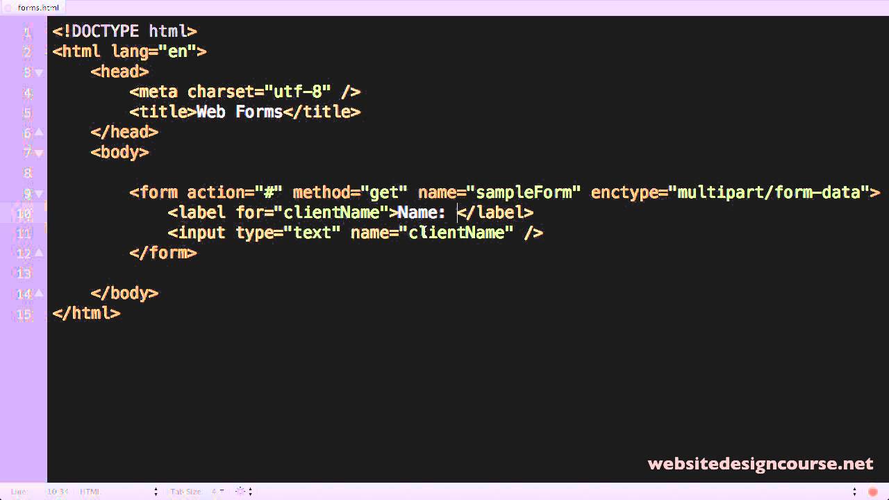 15 HTML Forms Part1 - YouTube