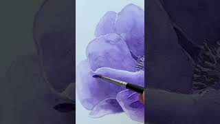 Start here to learn watercolour: Anemone Flower Tutorial for beginners
