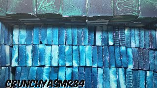 320 Blue Half Chalk Blocks | Mass Crush | Oddly Satisfying | ASMR screenshot 3