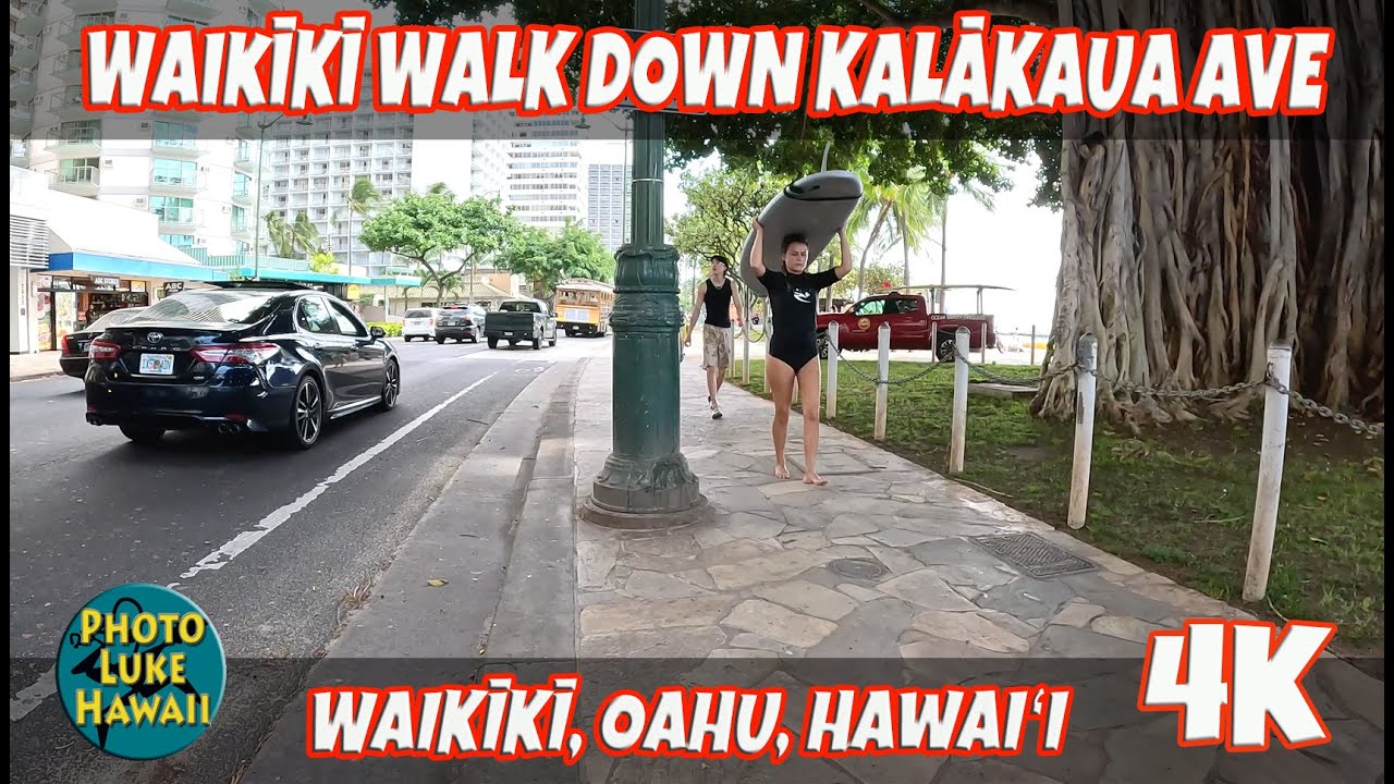 Waikiki Walk Down Kalakaua Ave December 9, 2022 Oahu Hawaii